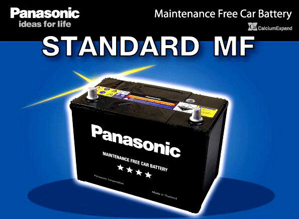 แบตเตอรี่รถยนต์ panasonic รุ่น standard mf สำหรับรถ บิ๊กอัพ รถกระบะ