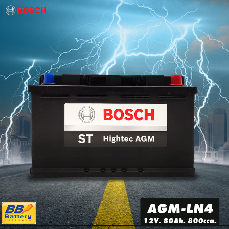 ขายแบตเตอรี่รถยนต์แห้ง bosch AGM LN4 ใช้กับรถยนต์ BMW BENZ AUDI MINI VOLVO PORSCHE บริการเปลี่ยนถึงที่ฟรี