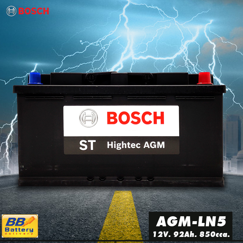 ขายแบตเตอรี่รถยนต์แห้ง bosch AGM LN5 ใช้กับรถยนต์ BMW BENZ AUDI MINI VOLVO PORSCHE บริการเปลี่ยนถึงที่ฟรี